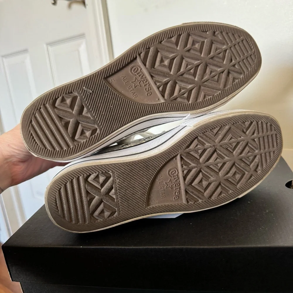 Converse Silver Glitter Women's High-Top Sneakers - Picture 7 of 8